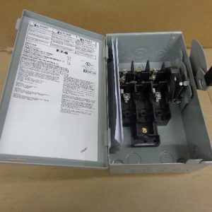 DG221UGB: CUTLER HAMMER, GENERAL DUTY SAFETY SWITCH 2 POLE NON-FUSIBLE, 30 AMP, 240 VAC. NEMA TYPE 1 INDOOR ENCLOSURE.