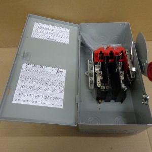 DH221NGK: CUTLER HAMMER, HEAVY DUTY SAFETY SWITCH 2 POLE FUSIBLE, 30 AMP, 240 VAC / 250 VDC, SERIES A. NEMA TYPE 1 INDOOR ENCLOSURE.