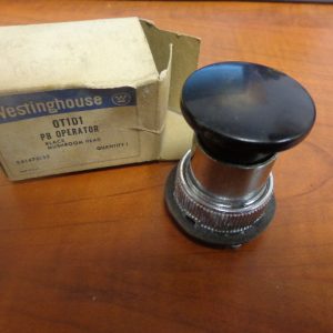 0T1D1: WESTINGHOUSE, PUSH BUTTON OPERATOR, BLACK MUSHROOM HEAD