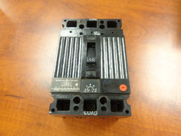 TEC36150: GENERAL ELECTRIC, MOLDED CASE CIRCUIT BREAKER, MAG-BREAK MOTOR CIRCUIT PROTECTOR 150 AMPS, 3 POLES, 600V AC.
