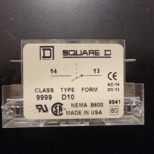 9999D10; SQUARE D, AUXILIARY CONTACT