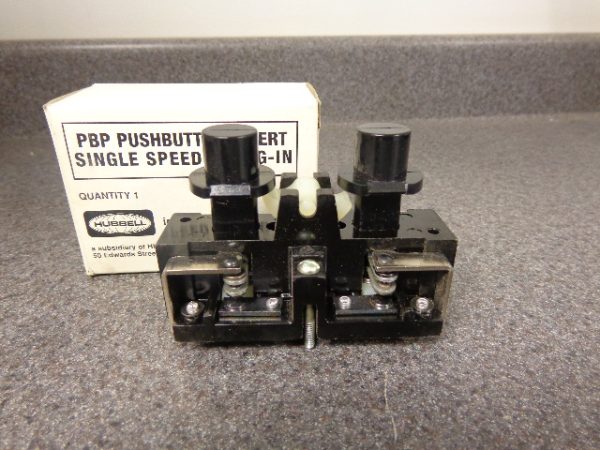 28318-002 HUBBELL PBP PUSHBUTTON INSERT SINGLE SPEED/PLUG-IN