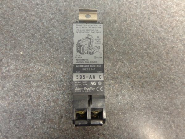 595-AA, ALLEN BRADLEY, AUXILIARY, 2 NO SIZE 0-5, SERIES C