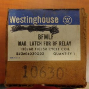 BFMLF: WESTINGHOUSE, INDUSTRIAL CONTROL RELAY LATCH STYLE 2604D30G02, COIL 110/120V 50/60HZ