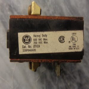 228P846H05: WESTINGHOUSE, OTICA CONTACT BLOCK HEAVY DUTY 600VAC 250VDC MAX