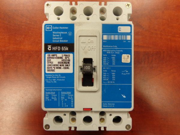 CUTLER HAMMER INDUSTRIAL CIRCUIT BREAKER HFD3100