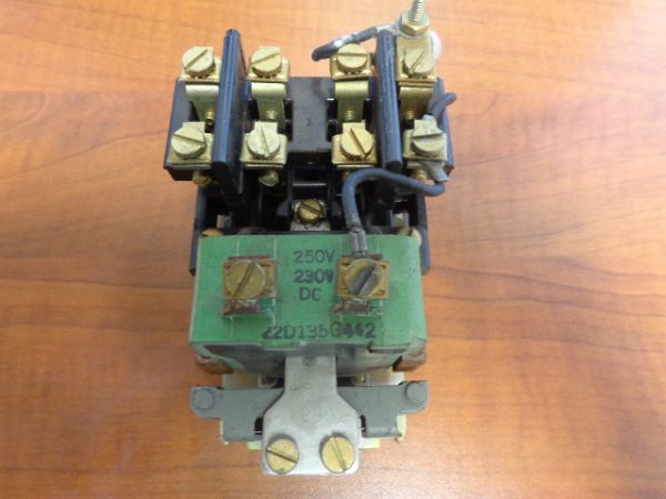 GENERAL ELECTRIC MACHINE TOOL RELAY 2 N.O., 2 N. C. POLES, 230/250VDC, 22D135G442 C