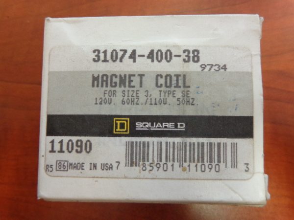 SQUARE D MAG COIL FOR SIZE 3, TYPE SE, 110/120V, 50/60HZ COIL 31074-400-38