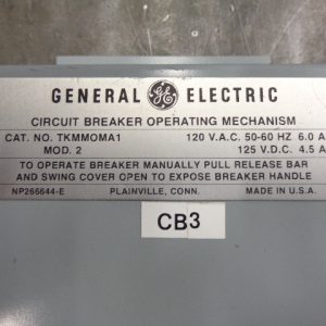 TKMMOMA1: GENERAL ELECTRIC, CIRCUIT BREAKER OPERATING MECHANISM