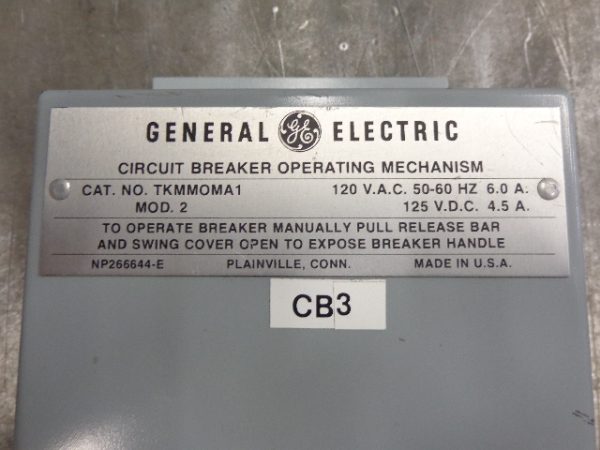 TKMMOMA1: GENERAL ELECTRIC, CIRCUIT BREAKER OPERATING MECHANISM