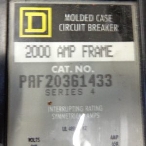 SQUARE D PAF Series, type PAF, 3P, 3P 2000AMP PAF20361433