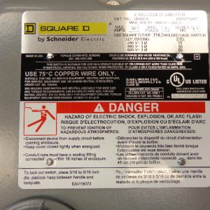 SQUARE D ENCLOSED SWITCH H60XFA