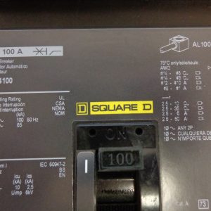 FC34100, SQUARE D, CIRCUIT BREAKER 480V, 100A, 3 POLE