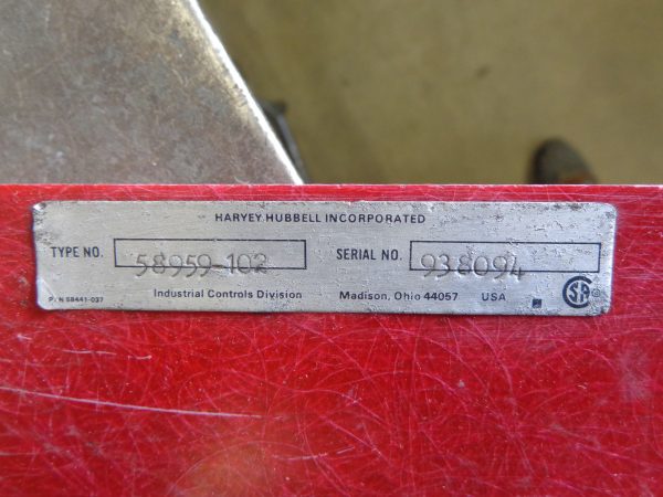 HUBBELL BULLETIN 5210 NEMA SIZE 5 DC DB CONTACTOR 58959-102