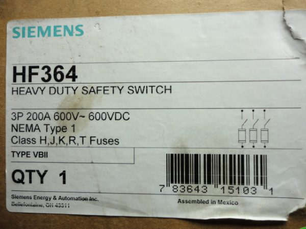HF364: DISCONNECT, SIEMENS