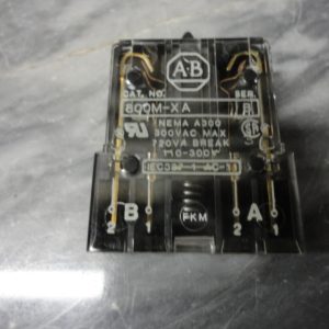 800M-XA: ALLEN BRADLEY, CONTACT BLOCK SERIES B WITH QUICK CONNECT TERMINALS, 1NO 1NC, FOR 22mm OPERATOR, RATED NEMA A300, 300VAC MAX, 720VA BREAK, 110-300V.