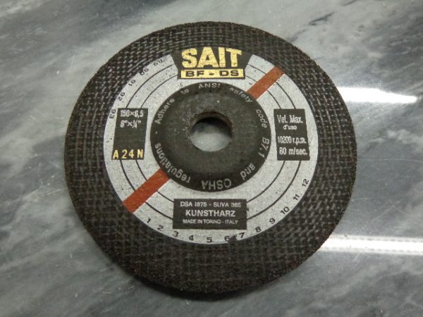 20078: A24N BF-DS GRINDING WHEEL 6 X 1/4, SAIT