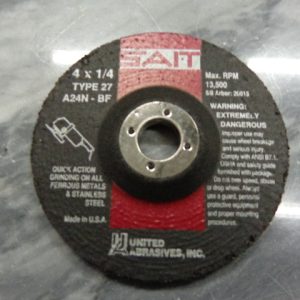20015: A24R-BR 4 X 1/4 GRINDING WHEEL, SAIT