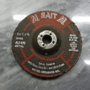 20002: A24R METAL GRINDING WHEEL 3 X 1/4 X 3/8,