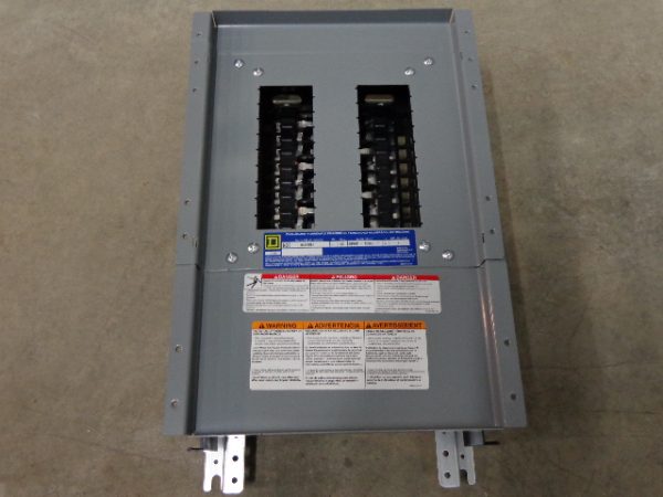 NQ418L1: SQUARE D, PANELBOARD INTERIOR NQ, MAIN LUG TYPE, 100 AMP MAX, 18 SPACES, 3 PHASE, 4 WIRE, 240 VAC / 48 VDC.