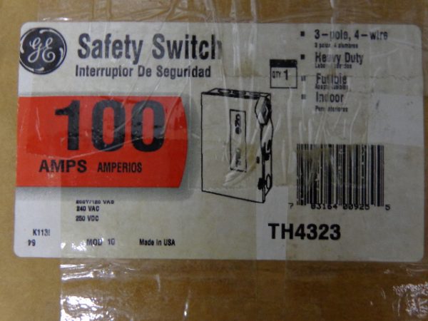 TH4323: SAFETY SWITCH, GENERAL ELECTRIC