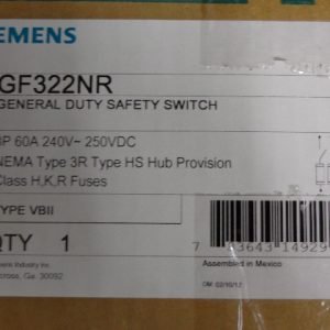 GF322NR: SAFTEY SWITCH, SIEMENS