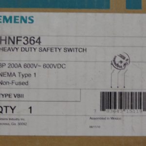 HNF364: HEAVY DUTY SAFETY SWITCH, SIEMENS