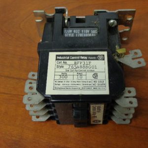 BFF31F: CUTLER-HAMMER, BFF CONTROL RELAY 10 AMP 300VAC 4-POLE, 3NO 1NC, STYLE 765A888G01