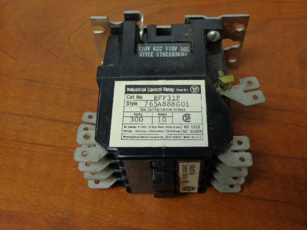 BFF31F: WESTINGHOUSE, BFF CONTROL RELAY 10 AMP 300VAC 4-POLE, 3NO 1NC, STYLE 765A327G01