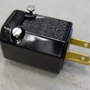 5266-N, LEVITON, GROUNDING PLUG, 2 POLE, 3 WIRE, BLACK