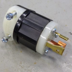 7567-C, LEVITON, GROUNDING PLUG, LOCKING, 3 POLE, 3 WIRE, BLACK
