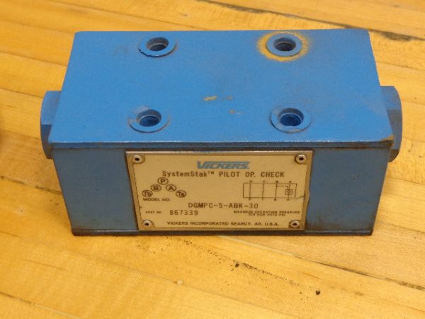 DGMPC-5-ABK-30:VICKERS SYSTEM STALK PILOT OP CHECK DGMPC-5-ABK-30