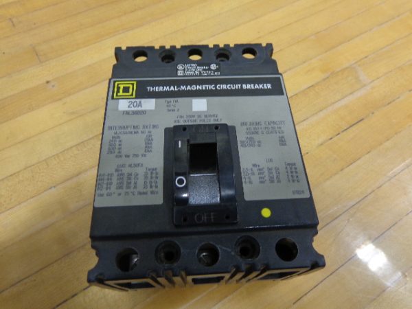 FAL36020:SQUARE D CIRCUIT BREAKER FAL36020,SQUARE D
