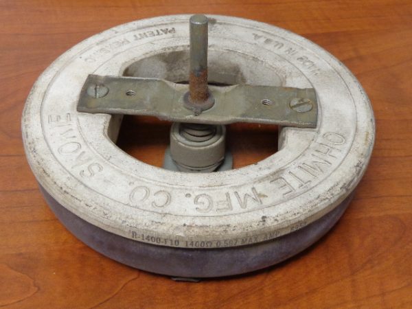 R-1400-F10, OHMITE RHEOSTAT, 0.597 AMP 1400 OHM