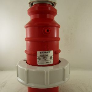 WPO-430P7W: LEVITON, WATERTIGHT PLUG, PIN & SLEEVE, IEC 309 CONFIGURATION, 3 POLE, 4 WIRE GROUNDING 30A 3PH 480VAC. CAT. NO. 430P7W