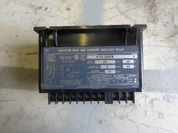 813S-COWEM: ALLEN BRADLEY LINECURRENT MONITOR RELAY 813S-COWEM,ALLEN BRADLEY