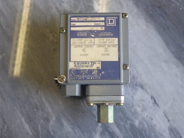 9012-GAW-5:SQUARE D PRESSURE SWITCH 9012-GAW-5,SQUARE D
