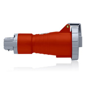 430C7W: HUBBELL, PIN AND SLEEVE WATERTIGHT CONNECTOR, IEC 309 CONFIGURATION, 3 POLE, 4 WIRE GROUNDING, 30A, 3 PHASE, 480VAC.