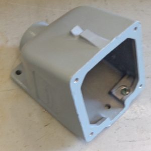 BB60-1W: HUBBELL, PIN & SLEEVE DEVICE CORROSION RESISTANT BACK BOX WITH 1-1/4" HUB. FOR 60A 3, 4, AND 5 WIRE DEVICES.