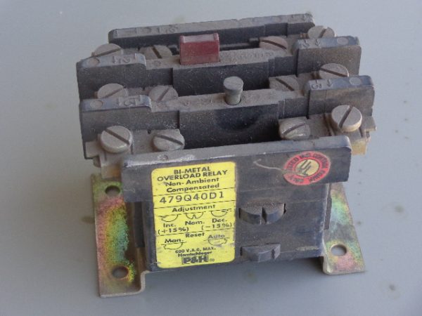 479Q40D1:P&H OVERLOAD RELAY 479Q40D1,P&H