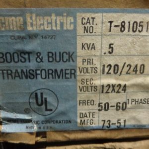 T-81051:ACME ELECTRIC TRANSFORMER T-81051,ACME ELECTRIC