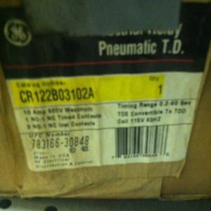 CR122B03102A:GENERAL ELECTRIC PNEUMATIC TIMER CR122B03102A,GENERAL ELECTRIC