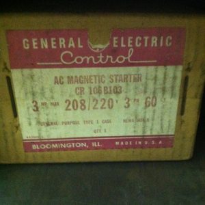 CR106B103:GENERAL ELECTRIC SIZE 0 STARTER CR106B103,GENERAL ELECTRIC
