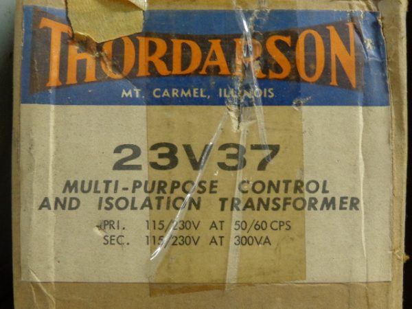 23V37:THORDARSON TRANSFORMER 23V37,THORDARSON
