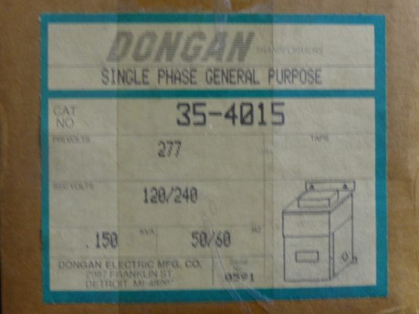 35-4015:DONGAN SINGLE PHASE TRANSFORMER 35-4015,DONGAN