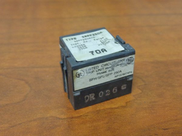SRPF250A70:GENERAL ELECTRIC RATING PLUG SRPF250A70,GENERAL ELECTRIC