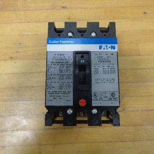 FS360030A: CUTLER HAMMER, CIRCUIT BREAKER 3 POLE, 30 AMP, 600 VAC.