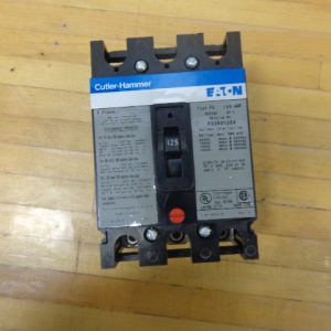 FS360125A: CUTLER HAMMER, CIRCUIT BREAKER 3 POLE, 125 AMP, 600 VAC.