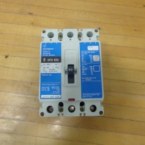 HFD3060: WESTINGHOUSE, INDUSTRIAL CIRCUIT BREAKER 3 POLE, 60 AMPS, 600 VAC, 250 VDC, STYLE NO. 663986G92