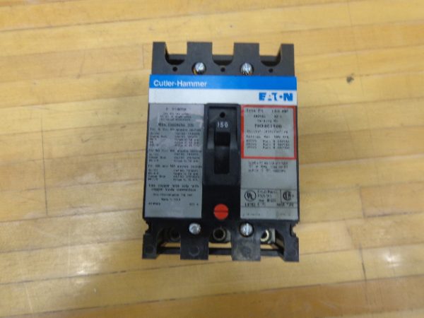 FH340150B: CUTLER-HAMMER, CIRCUIT BREAKER 3 POLE, 150 AMP, 480 VAC